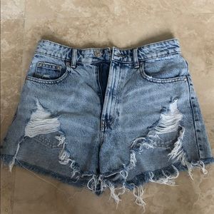 Zara light wash jean shorts